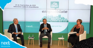 Manuel Campo Vidal, Javier López Martín y Susana Cortés en la presentación de la segunda edición de Empuéblate