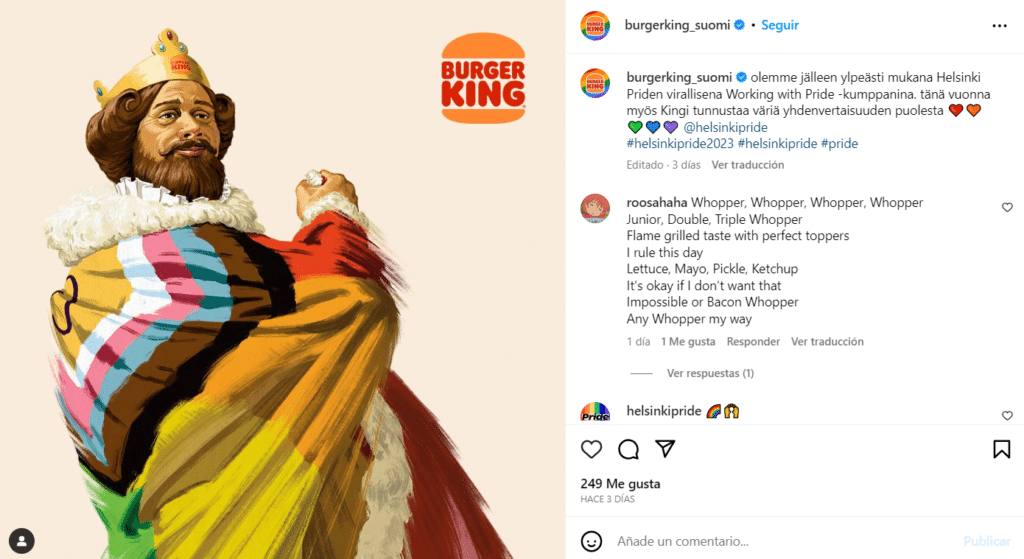 Burger King Día del Orgullo 2023